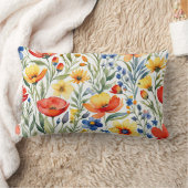 サマーワイルドフラワー ランバークッション (ブランケット)