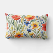 サマーワイルドフラワー ランバークッション (裏面)