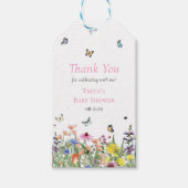 サマーワイルドフラワー&蝶ありがとう ギフトタグ (正面)