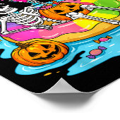 サマーワン 楽しいスカル ハロウィン 浮き輪 プール ポスター (角)