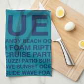 サマーワーズプールサイドとパームツリータオル キッチンタオル (四つ折り)