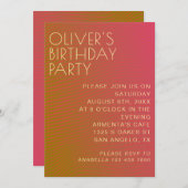 サマーヴィブ 誕生日パラレル ワームカラーライン 招待状 (正面/裏面)