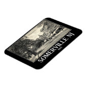 サマーヴィルNJ、メイン通りビュー、ヴィンテージスタイル マグネット (左側)