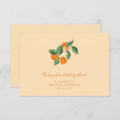 サマーヴィンテージオレンジボホカスタムブライダルシャワー サンキューカード (正面/裏面)