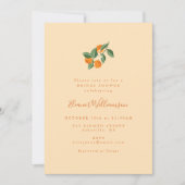 サマーヴィンテージオレンジボホ自然ブライダルシャワー 招待状 (正面)