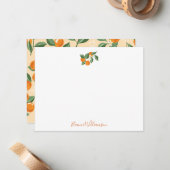 サマーヴィンテージオレンジボホ自然 ノートカード (正面/裏面インサイチュ)