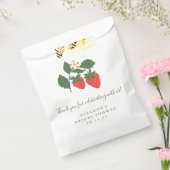 サマーヴィンテージピンクストロベリーボホブライダルシャワー フェイバーバッグ (封をした状態)