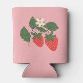 サマーヴィンテージピンクストロベリーボホブライダルシャワー 缶クーラー (裏面)