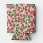 サマーヴィンテージピンクストロベリー空白のブライダルシャワー 缶クーラー (裏面)