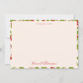 サマーヴィンテージレッドさくらんぼカスタムブライダルシャワー サンキューカード (正面)