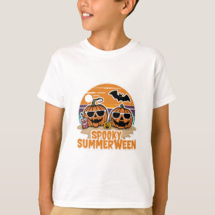 サマー不気味ウィーン – カボチャのビーチ Tシャツ