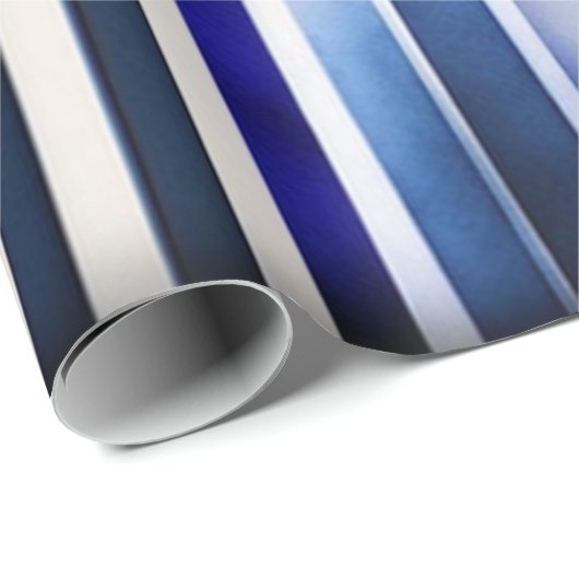 サマー人気があるネイビーブルーボートストライプコレクション ラッピングペーパー (ロールコーナー)