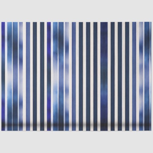 サマー人気があるネイビーブルーボートストライプコレクション 薄葉紙 (正面)