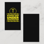 サマー体アンダー建築おもしろいフィットネスエクサス 名刺 (正面/裏面)