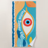 サマー前向きビーズアイズモダンビーチタオル ビーチタオル (正面)