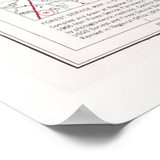 サマー国立森林地図(1975年) ポスター (角)