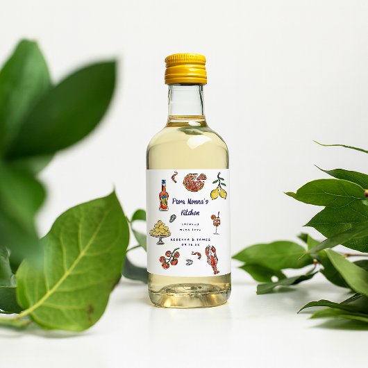 サマー地中海のイタリアンドードルミニフープ ワインラベル