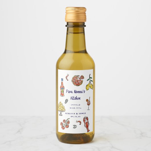 サマー地中海のイタリアンドードルミニフープ ワインラベル (正面)