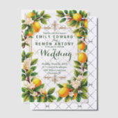 サマー地中海のエレガンス結婚ズ ベラム紙招待状 (オフセット (招待状))