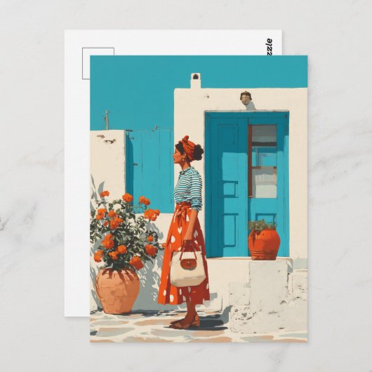サマー地中海のスタイル散歩 ポストカード