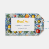 サマー地中海のフルーツブルーモザイク ギフトタグ (正面(横))