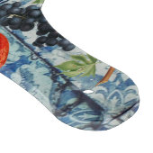 サマー地中海のフルーツ&ブルーホワイトモザイク カッティングボード (角)