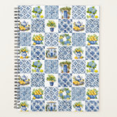 サマー地中海のレモン模様 プランナー手帳 (正面)