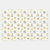 サマー地中海のレモン模様 ラッピングペーパーシート (正面)