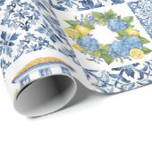 サマー地中海のレモン模様 ラッピングペーパー (ロールコーナー)