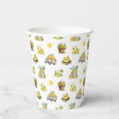 サマー地中海のレモン模様 紙コップ (裏面)