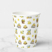 サマー地中海のレモン模様 紙コップ (右)