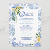 サマー地中海のレモ結婚ン詳細 エンクロージャーカード (正面/裏面)