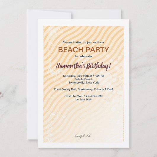 サマー引用文招待状 招待状 (裏面)