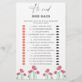 サマー彼は彼女はブライダルシャワーゲームを言った (正面)