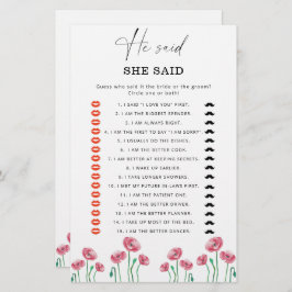 サマー彼は彼女はブライダルシャワーゲームを言った