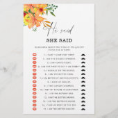 サマー彼は彼女はブライダルシャワーゲームを言った (正面)