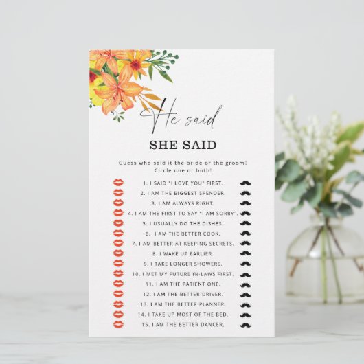 サマー彼は彼女はブライダルシャワーゲームを言った (スタンド正面)