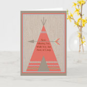 サマー恋しく思キャンプにいる間の君の息子 カード (黄色い花)