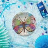 サマー感覚バタフライ紙プレート ペーパープレート (パーティー)