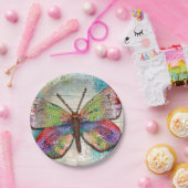 サマー感覚バタフライ紙プレート ペーパープレート (パーティー)