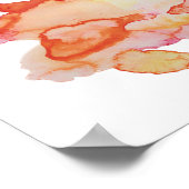 サマー抽象芸術ウォーターカラーアートプリント ポスター (角)