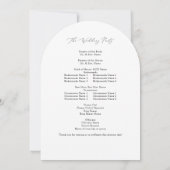 サマー数々のカラーフローラ結婚式 プログラム2 – アーチ 招待状 (裏面)