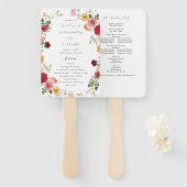 サマー数々のカラーフローラ結婚式 プログラム2 ハンドファン (正面&裏面)
