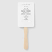 サマー数々のカラーフローラ結婚式 プログラム2 ハンドファン (裏面)