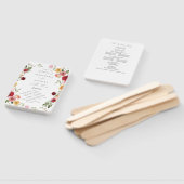 サマー数々のカラーフローラ結婚式 プログラム2 ハンドファン (組立なし)