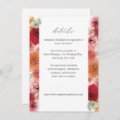 サマー数々のカラー花模様詳細 エンクロージャーカード (正面/裏面)