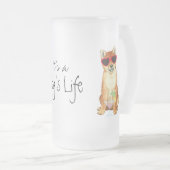 サマー柴犬 フロストグラスビールジョッキ (正面右)