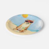 サマー柴犬 ペーパープレート (アングル)