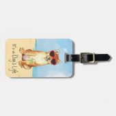 サマー柴犬 ラゲッジタグ (正面横)