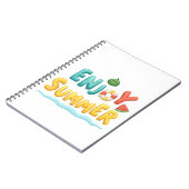 サマー楽しむ文字イラストレーション ノートブック (左側)